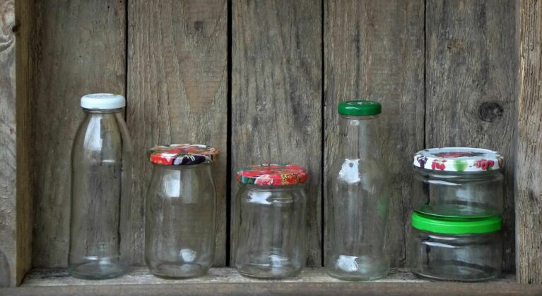 Do you recycle glass jars bottles with the lid on or off